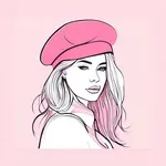 Pink beret image